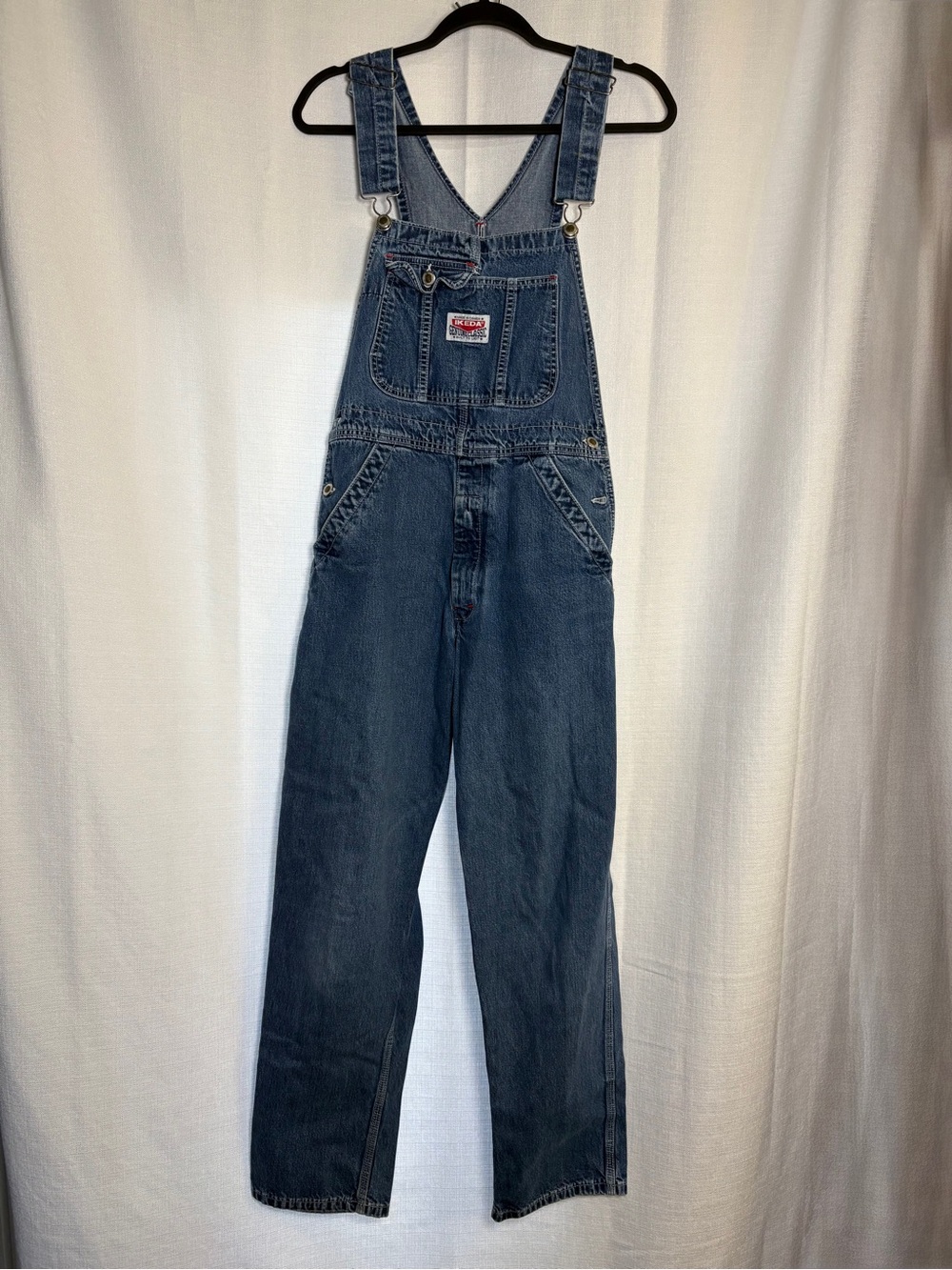 Vintage 1990’s Ikeda Relaxed Dark Blue Denim Overalls - Unbranded